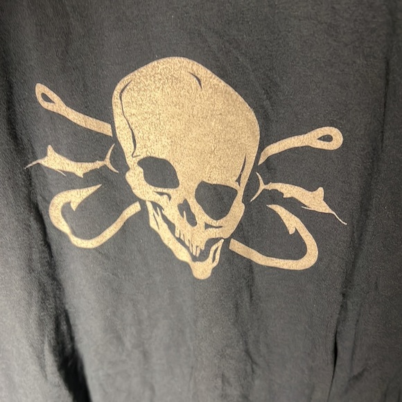 White Marlie Mens LS Skull & Hooks Tee Color Blue Size Medium - Picture 5 of 5